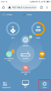 menu-menu yang ada pada totolink
