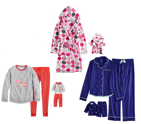 kohls girl and doll pajamas