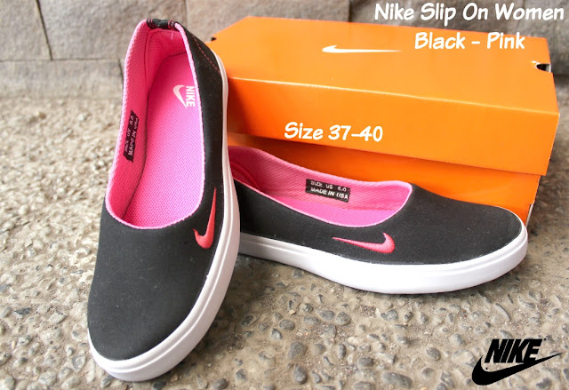 pink nike slip ons