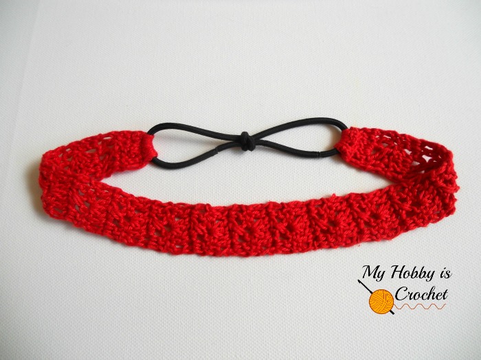 Crossed Stitch Headband with Flower Applique (Adult Size) - Free Crochet Pattern: Written Instructions and Crochet Chart