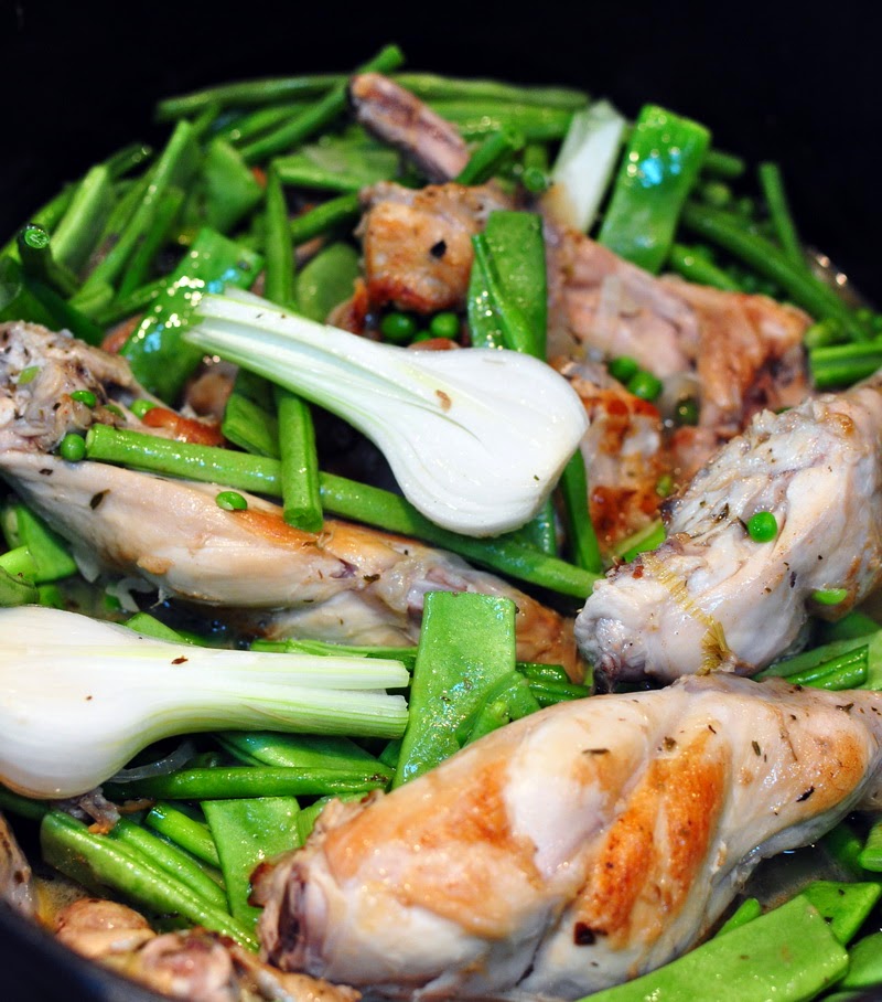 Une table pour cinq Lapin aux petits légumes