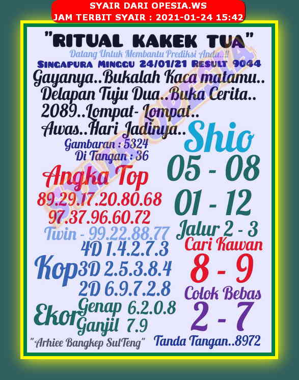 PREDIKSI singapura