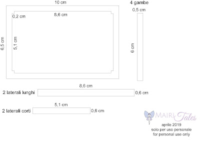 schema schema per il tavolo in scala 1:12