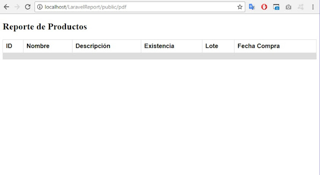 Generar reporte en Laravel