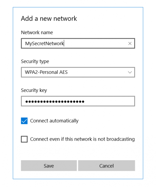 隠しWiFiネットワークを見つけて接続する