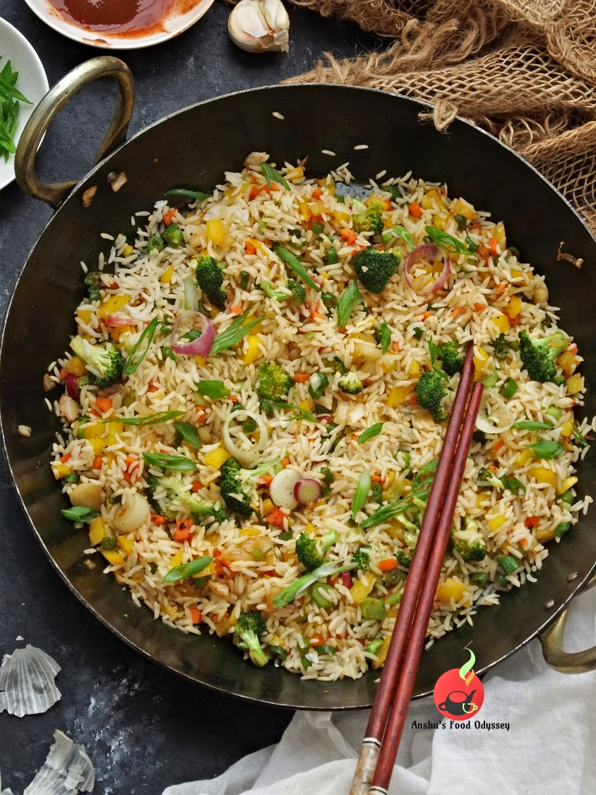 Indo Chinese Style Vegetable Fried Rice How to Make Vegetable Fried