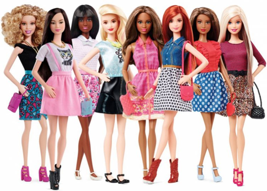 Boneca Barbie Fashionistas Menina Moderna Cabelo Azul - Roupa