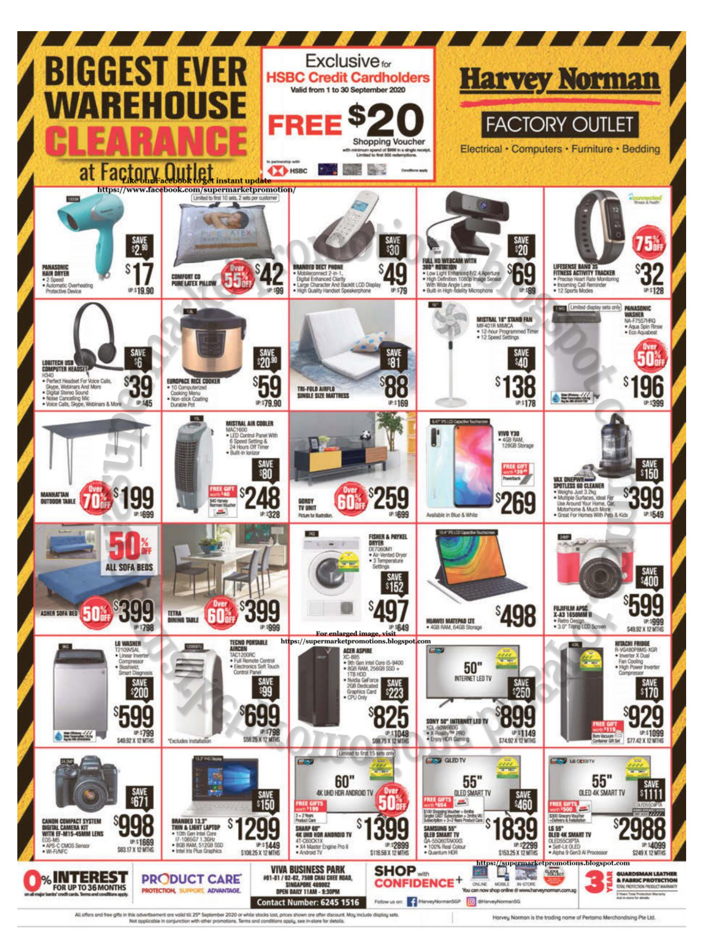 Harvey Norman Warehouse Clearance at Factory Outlet 18 September 2020