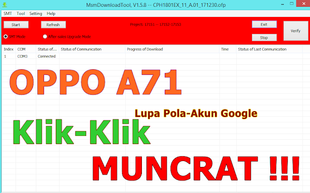 Lupa Kunci-Akun Google Oppo A71 CPH1801 Klik-Klik MUNCRAT !!! Lupa Kunci-Akun Google Oppo A71 CPH1801 Klik-Klik MUNCRAT !!!