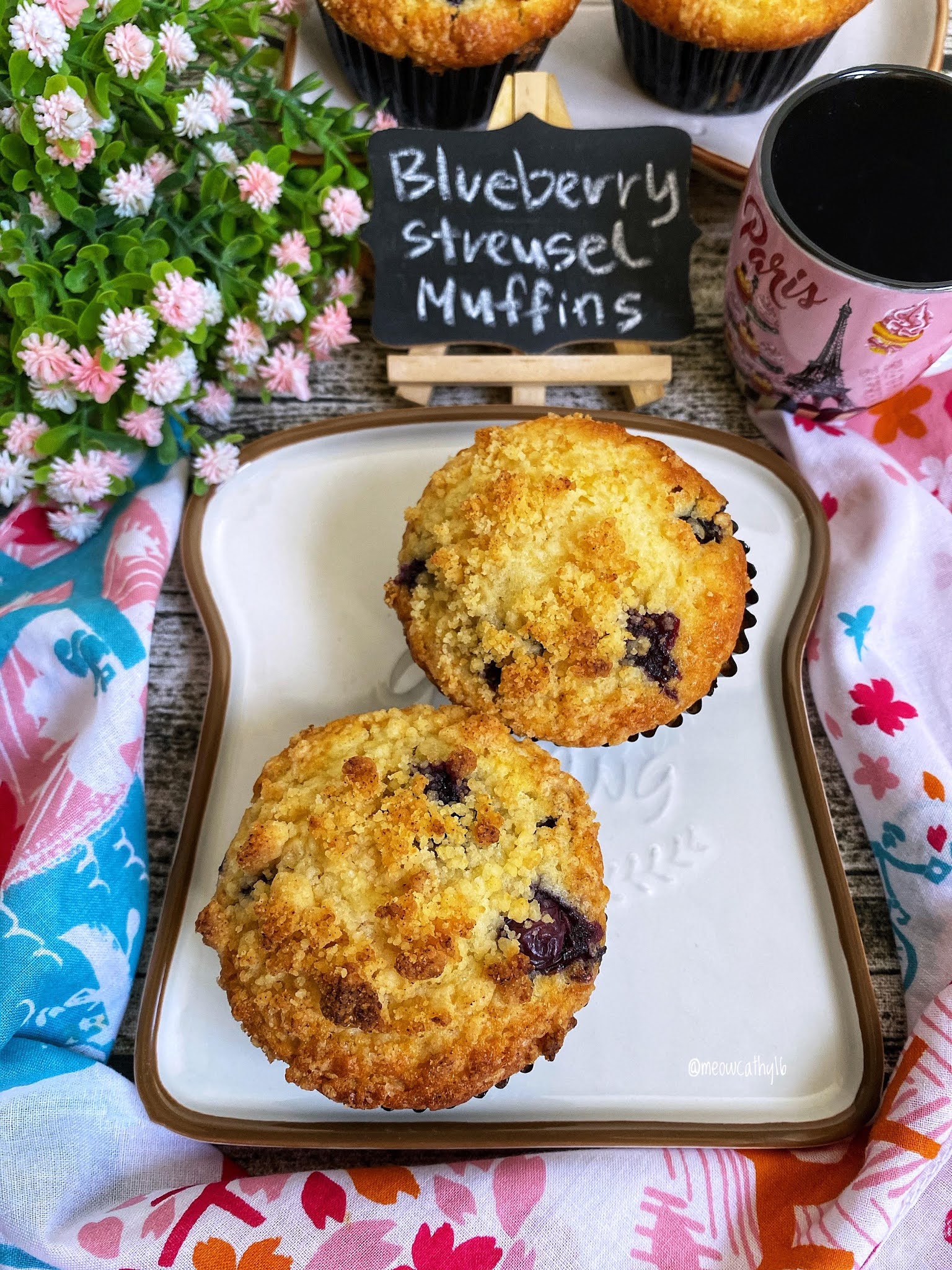cathy's joy Blueberry Streusel Muffins