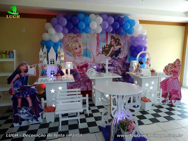 Decoração provençal - Festa de aniversário infantil - tema feminino Barbie Pop Star Decoração provençal - Festa de aniversário feminino tema Barbie Pop Star