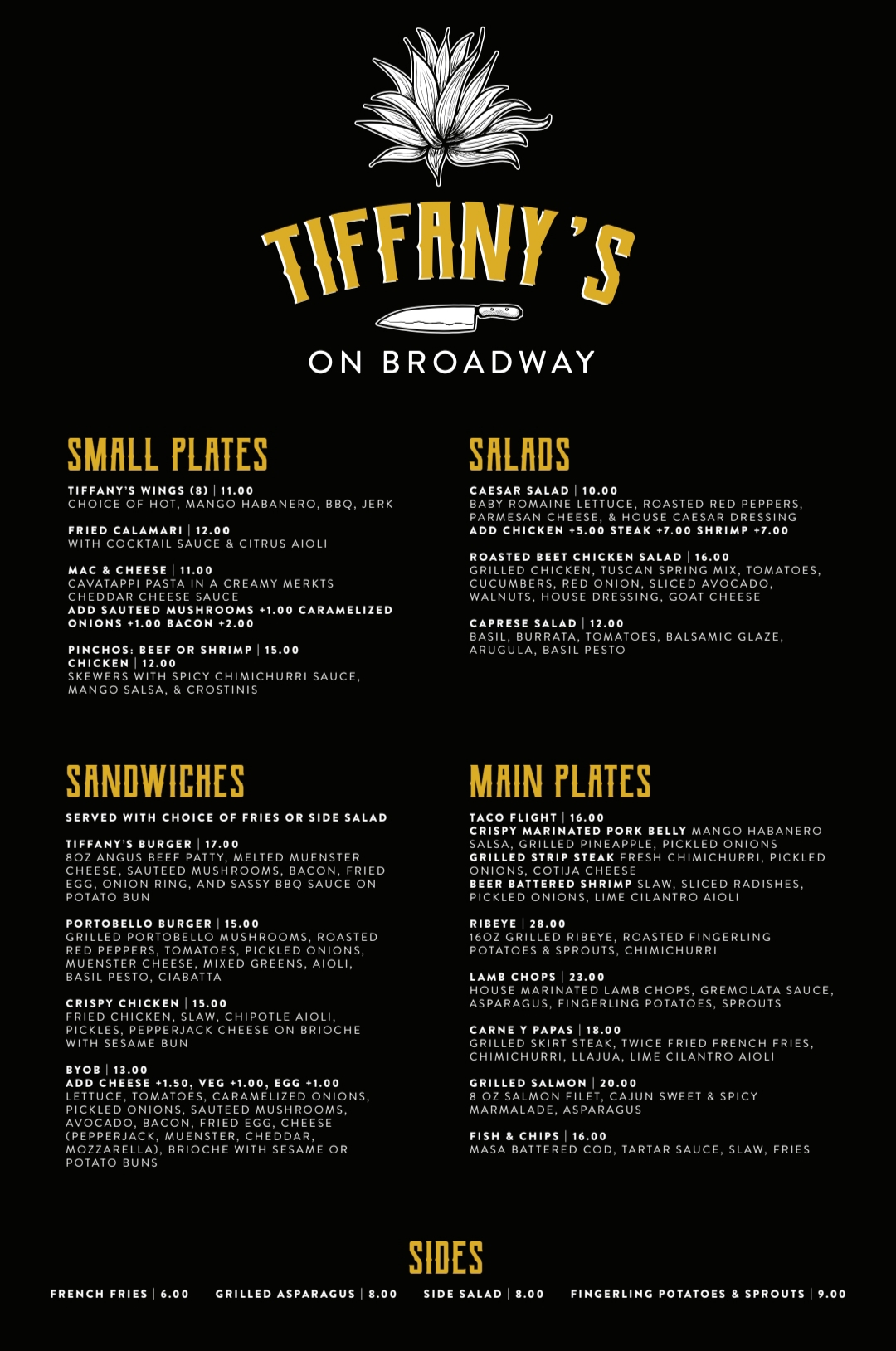 Uptown Update: "Tiffany's On Broadway" Debuts With Brunch & Dinner
