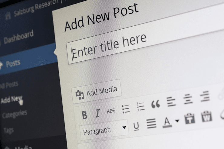 WordPress blog post editor