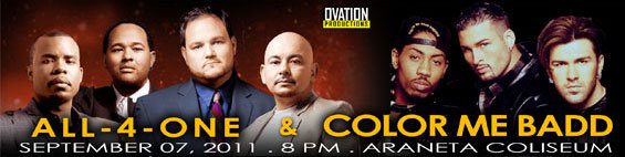 All-4-One & Color Me Badd LIVE in Manila, David Foster, Russell Watson, Philip Bailey, Michael Bolton and Charice LIVE!