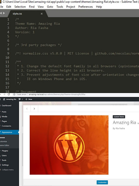 theme wordpress membuat tema wordpres dengan editor sublime text