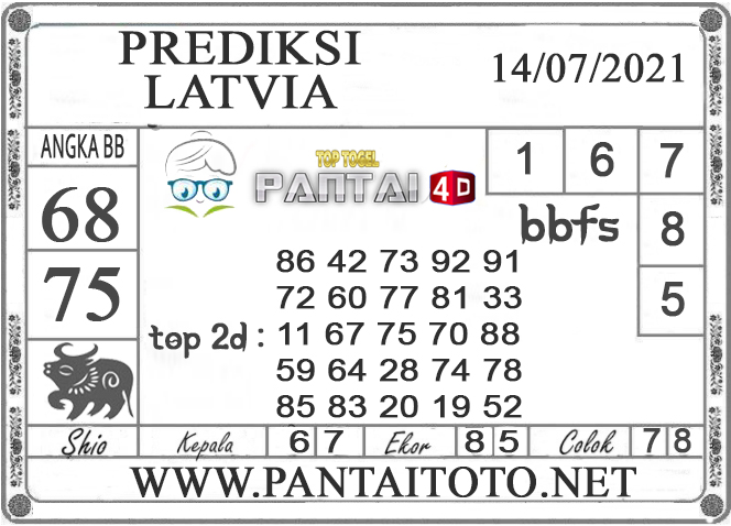 PREDIKSI TOGEL LATVIA PANTAI4D 14 JULI 2021 PREDIKSI TOGEL LATVIA PANTAI4D 14 JULI 2021