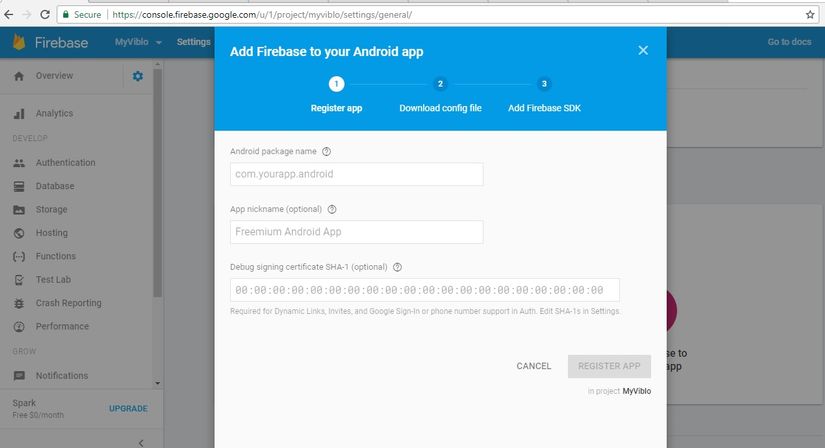 Add Firebase to your Android App Add Firebase to your Android App