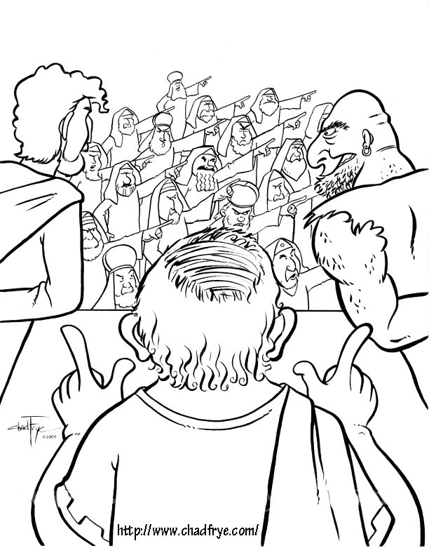 Jesus Before Pilate Coloring Page Coloring Pages
