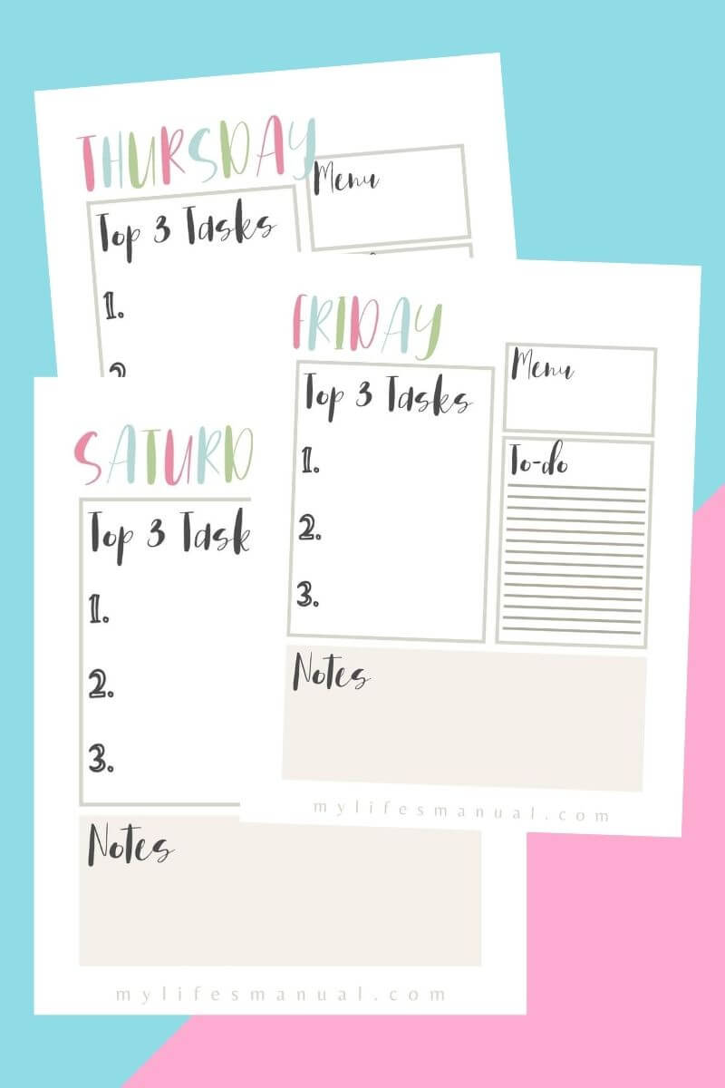 Free Moms planner for free