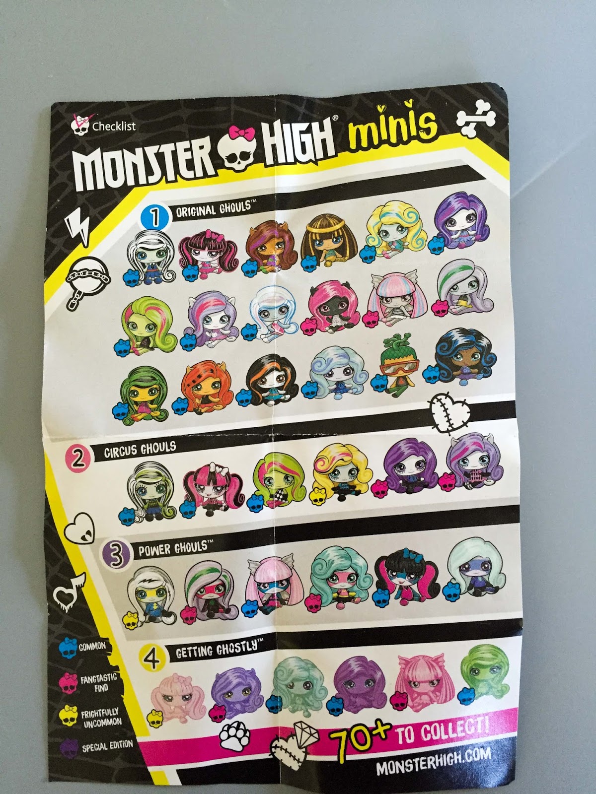 monster high minis names