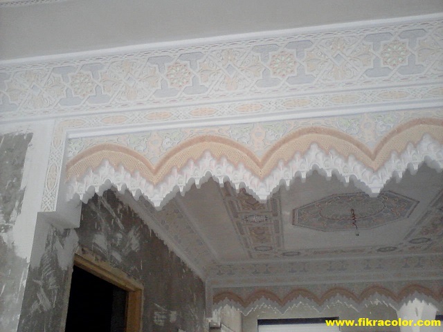 فن الاقواس بالجبس المنقوش جبس بلدي fikra color