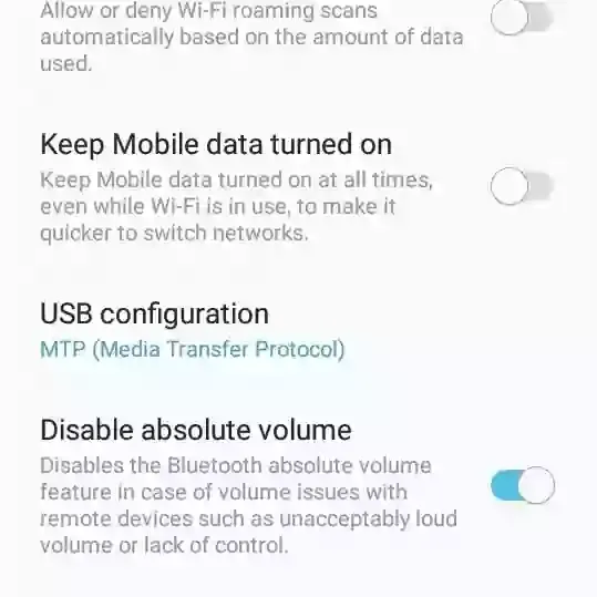 How to disable Bluetooth absolute volume