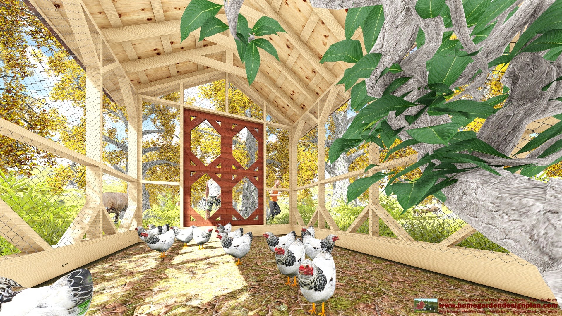 home garden plans CB211 Combo Chicken Coop Garden Shed Ideas 0821