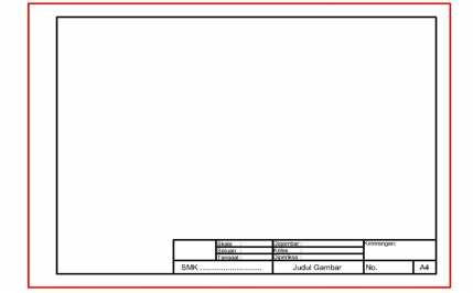 Garis Tepi Dan Etiket Gambar Teknik