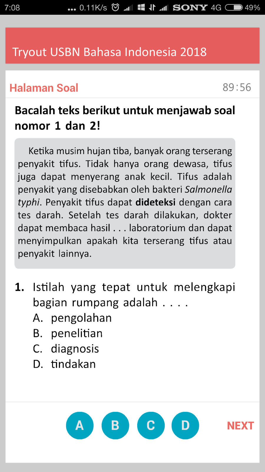 Berikut Soal Try Out Erlangga 2019