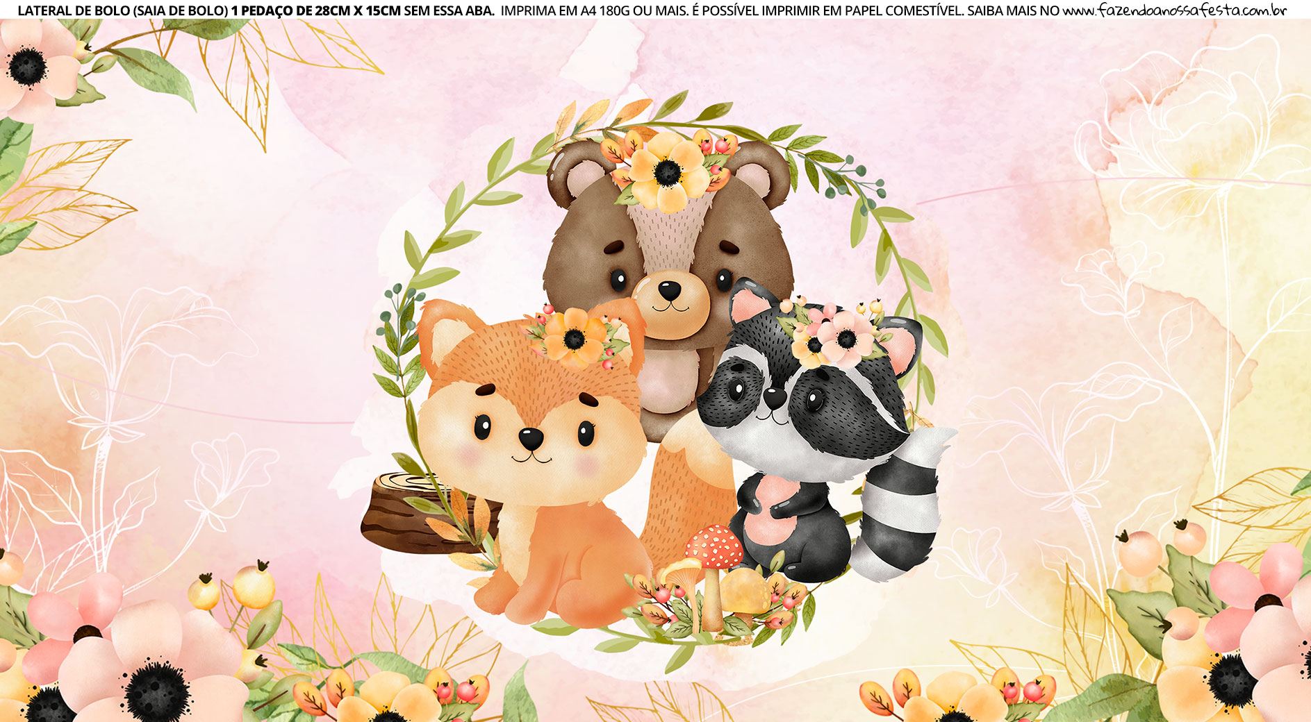 Bosque Encantado Bebés Toppers y Decoración para Tartas, Tortas