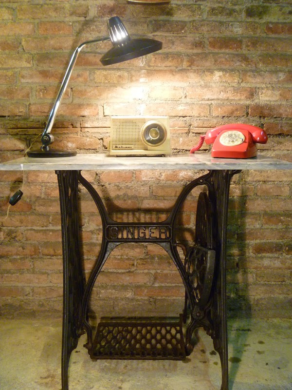 reciclaje de máquina de coser singer para entrada de casa