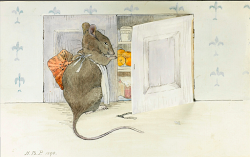 potter beatrix watercolor another cottage appley dapply 1890 rabbit peter visit watercolour