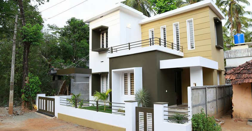 Small Plot 2 Bedroom Cost Effective Home Design In 900 Sqft