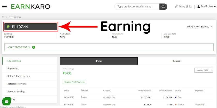 earning in earnkaro