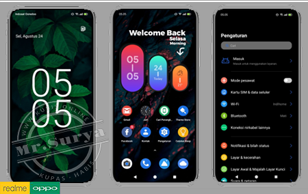 Tema Realme | Tema Oppo: Android 12 Dark Mode Tembus Aplikasi