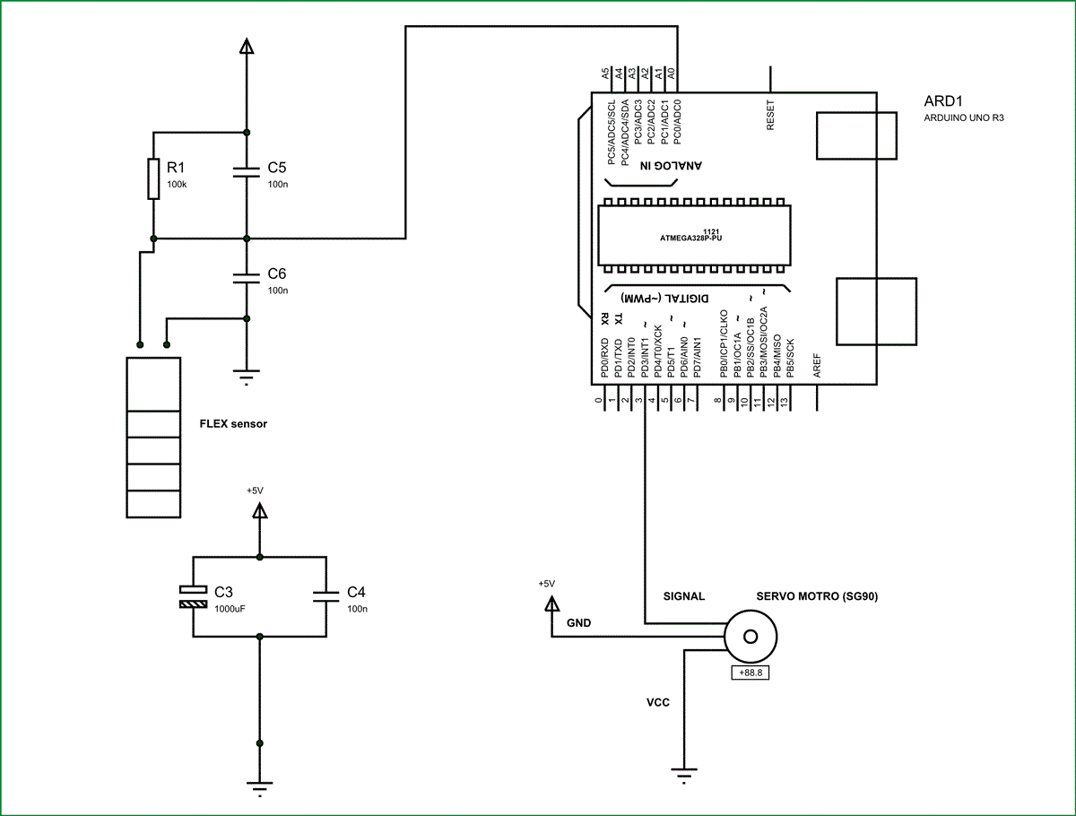 flex sensor servo motor arduino flex sensor servo motor arduino