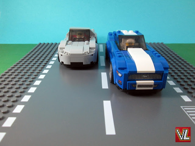 MOC LEGO Corrida Ford Mustang vs Porshe 918