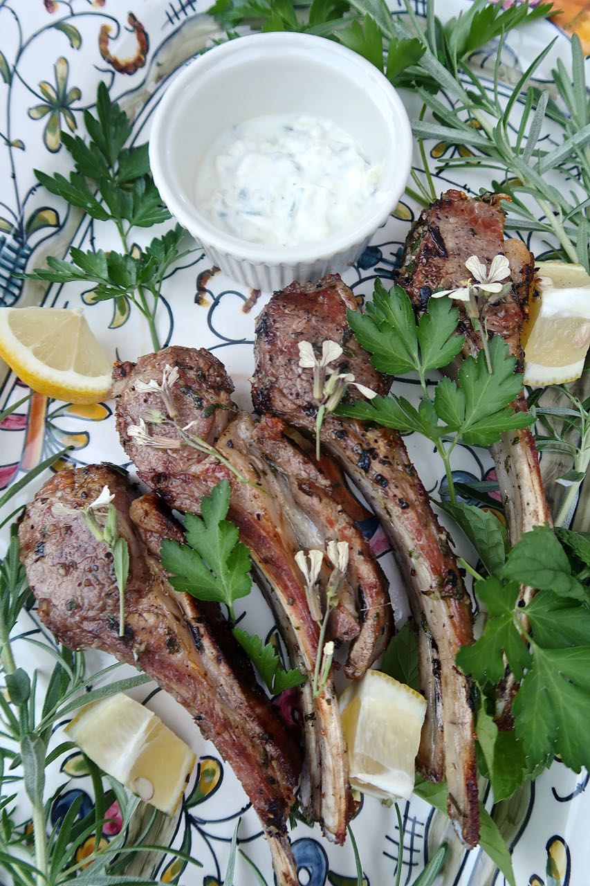 Scrumpdillyicious: Grilled Rosemary, Mint & Garlic Rack of Lamb