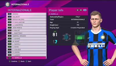 PES 2017 Option File for Tauvic99 Patch Season 2019/2020