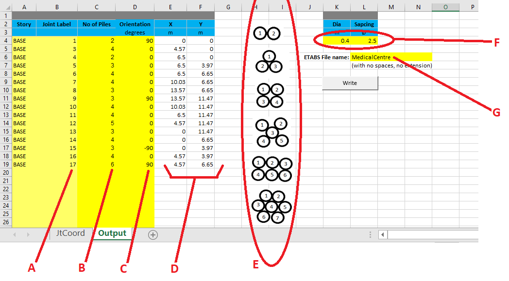 My technical write-up's: Pile layout plotter for AutoCAD