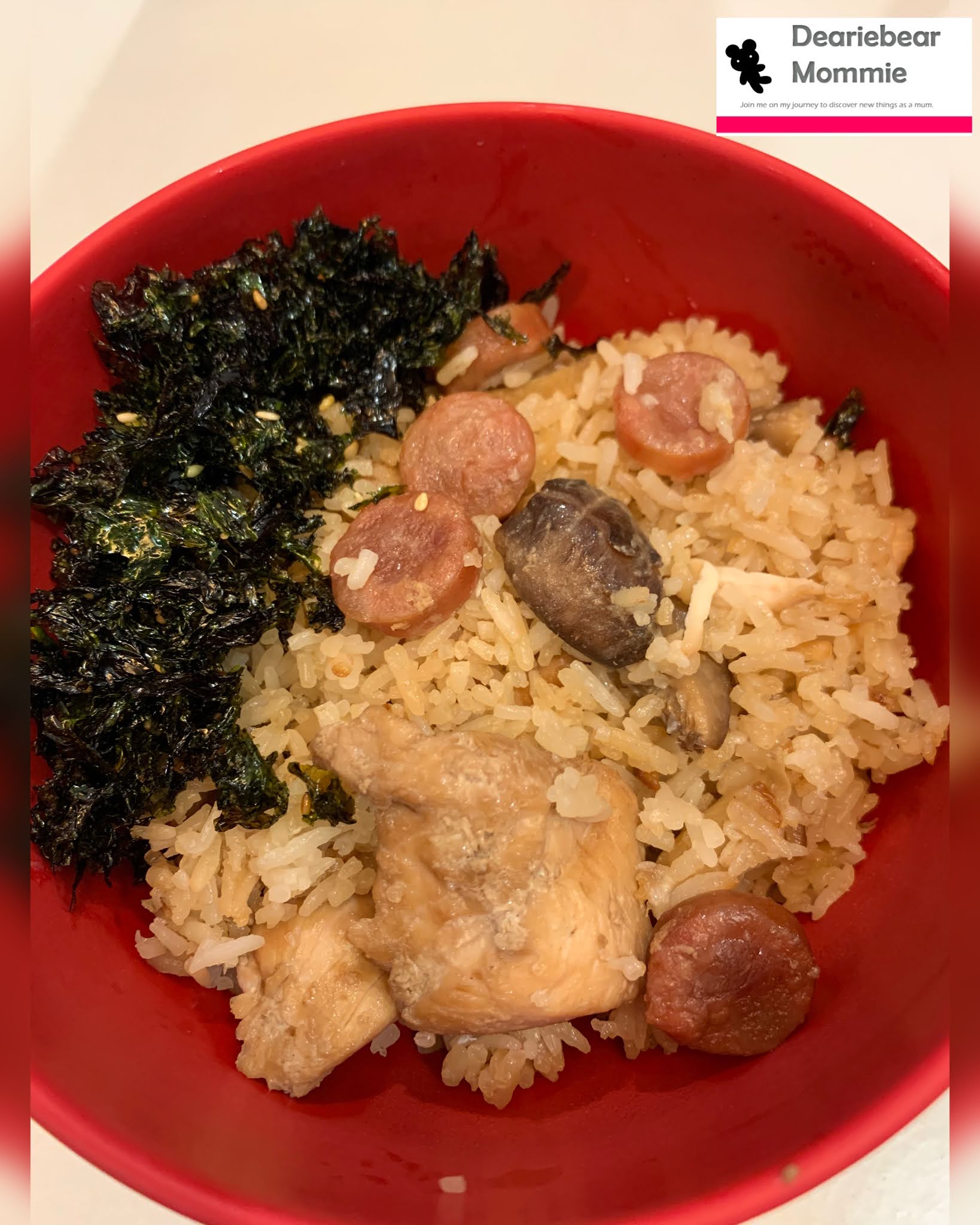 Deariebear Mommie Chinese sausage chicken rice using rice cooker