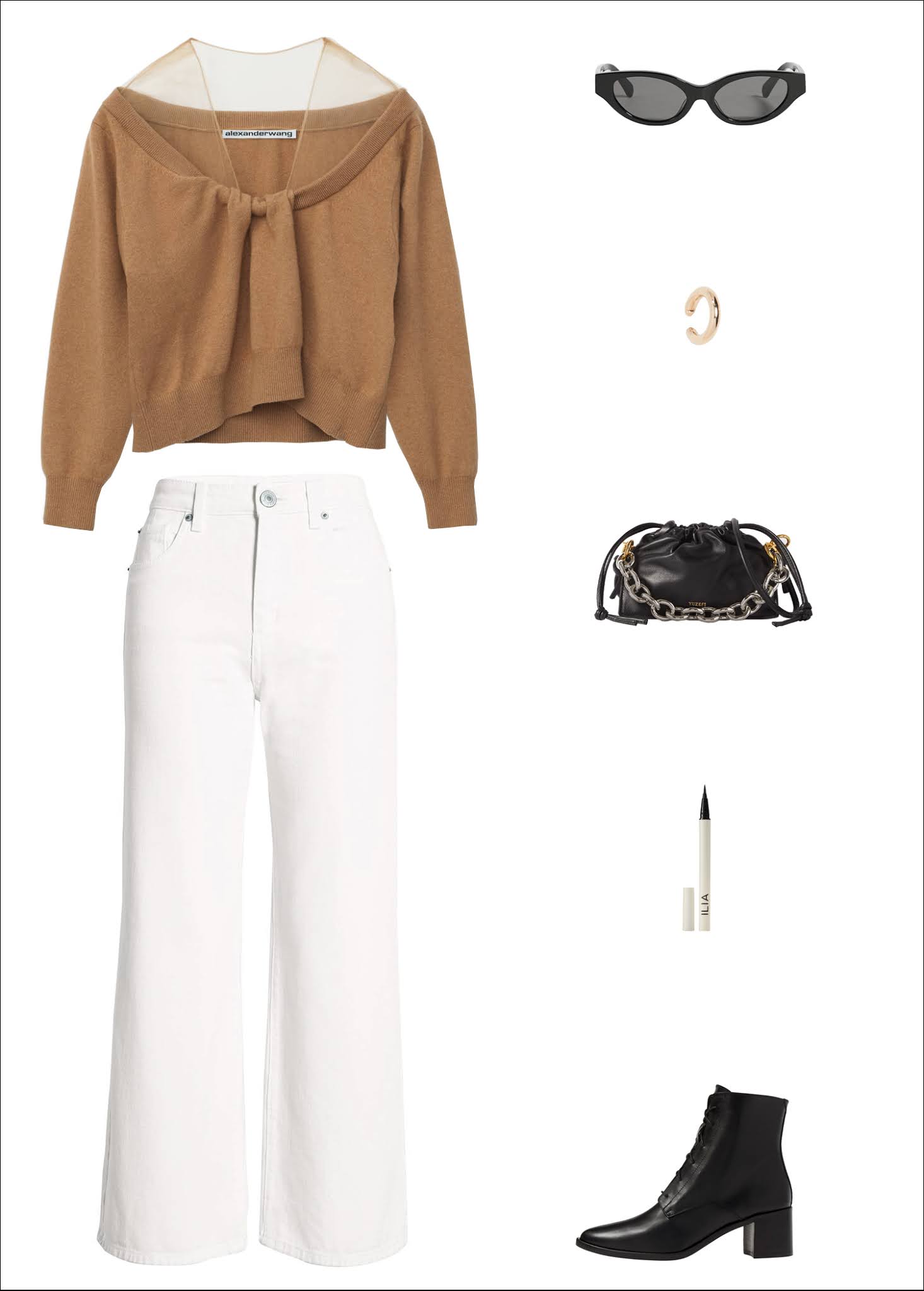 An Elevated Way to Wear White Jeans for Fall and Winter