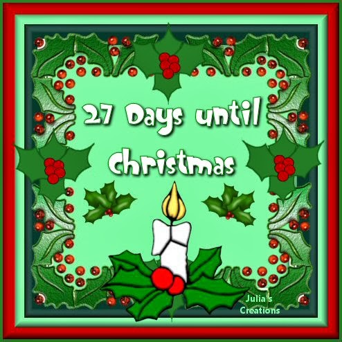 Only 21 days until christmas poster Julia's Creations: 27 days until Christmas