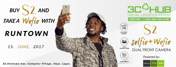 2 Runtown is coming to town! Catch him live at 3Chub - Ikeja Computer Village