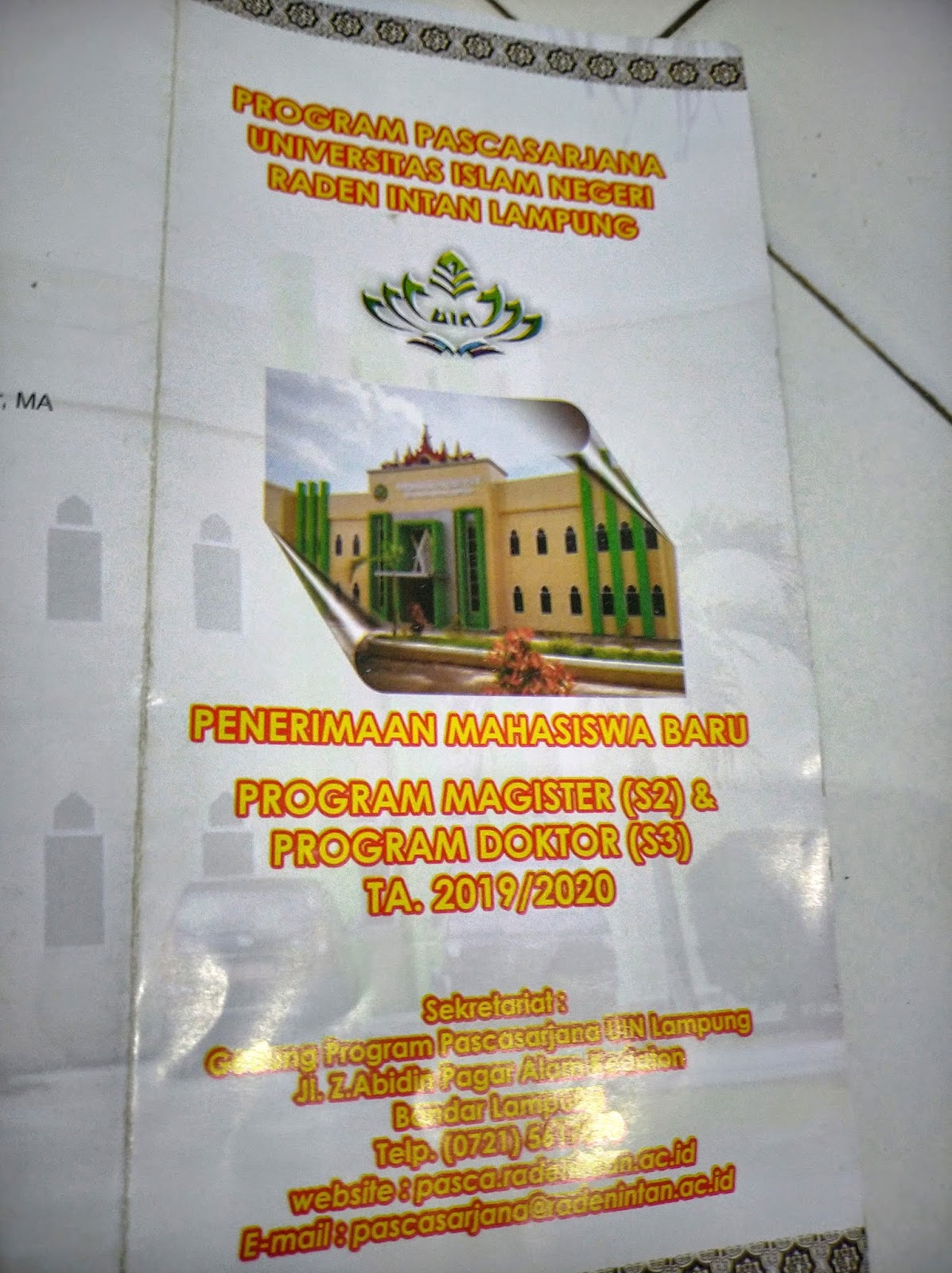 Biaya Kuliah S2/S3 Uin Lampung Terbaru Dan Program Studi - Sigerblogger