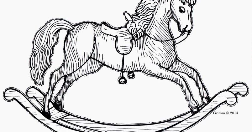 A toy rocking horse coloring page | Belznickle Blogspot : A toy rocking