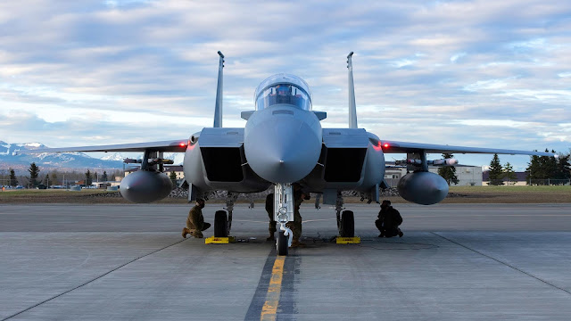 Wallpaper Airforce F-15EX Fighter Jet.