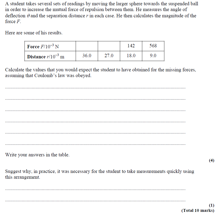 Electric Fields Vocabulary Answers