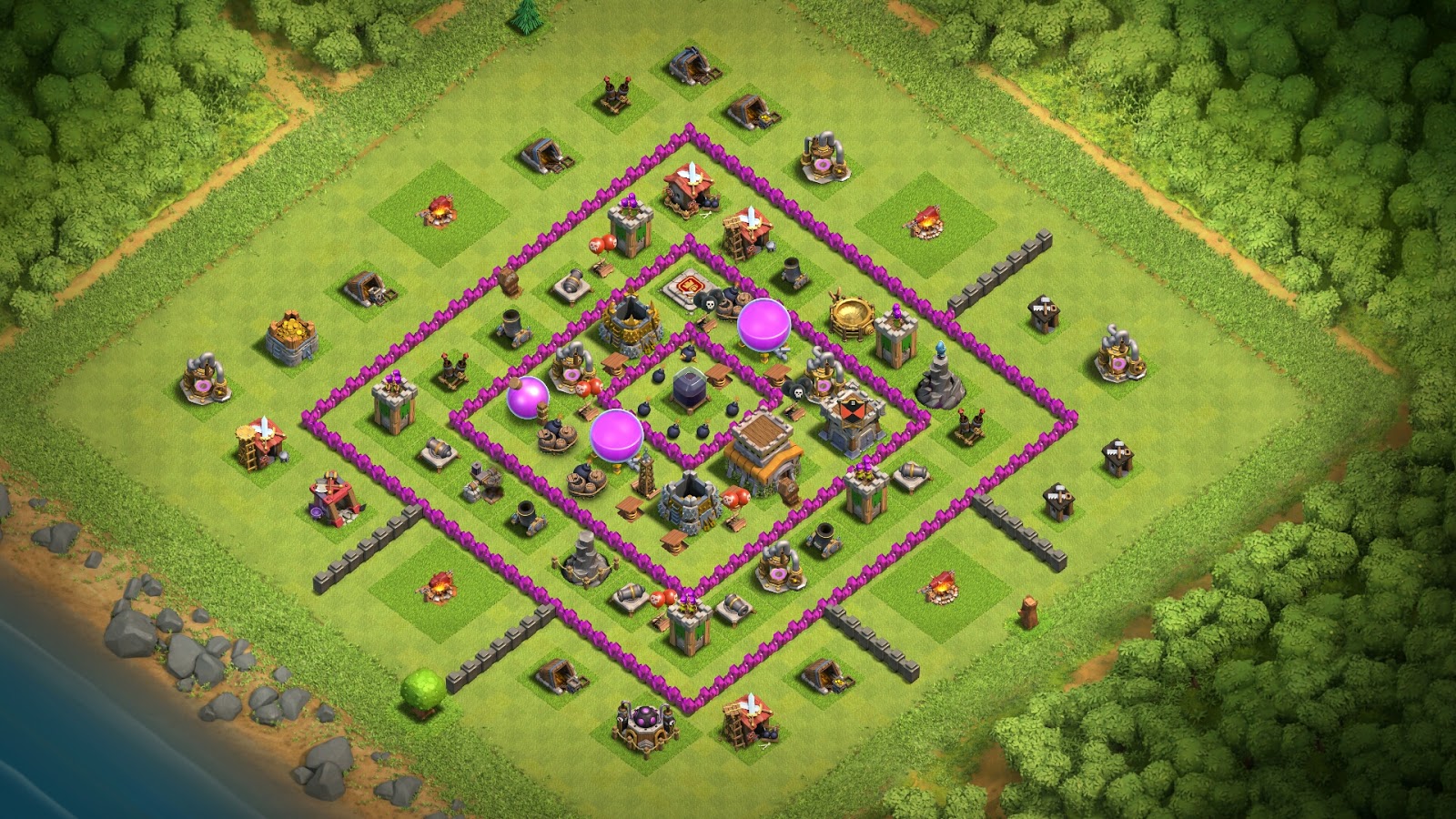 10 Clash Of Clans Th6 Base Layouts For Defense.