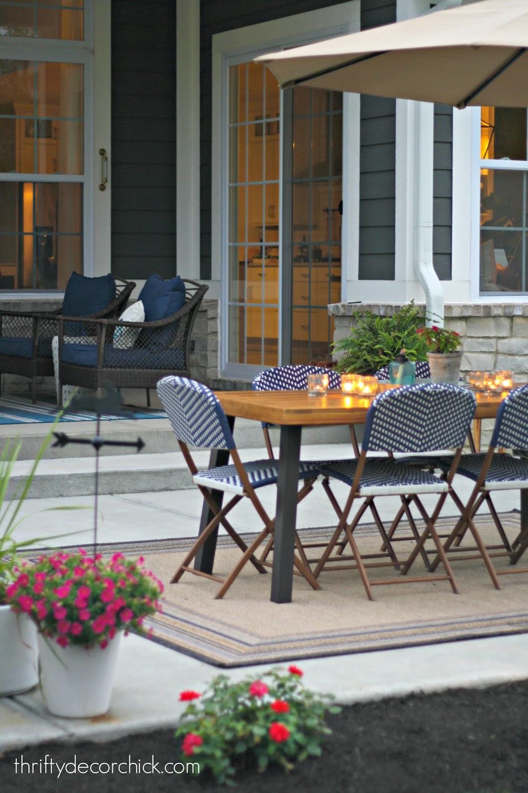 potting tables for outdoors lowe s on Our New Outdoor Living Space The Patio Reveal From Thrifty Decor Chick